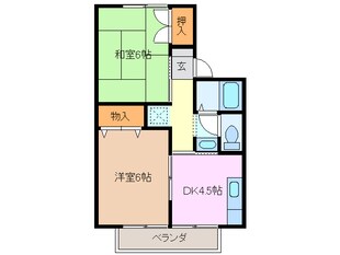 近鉄富田駅 徒歩7分 2階の物件間取画像